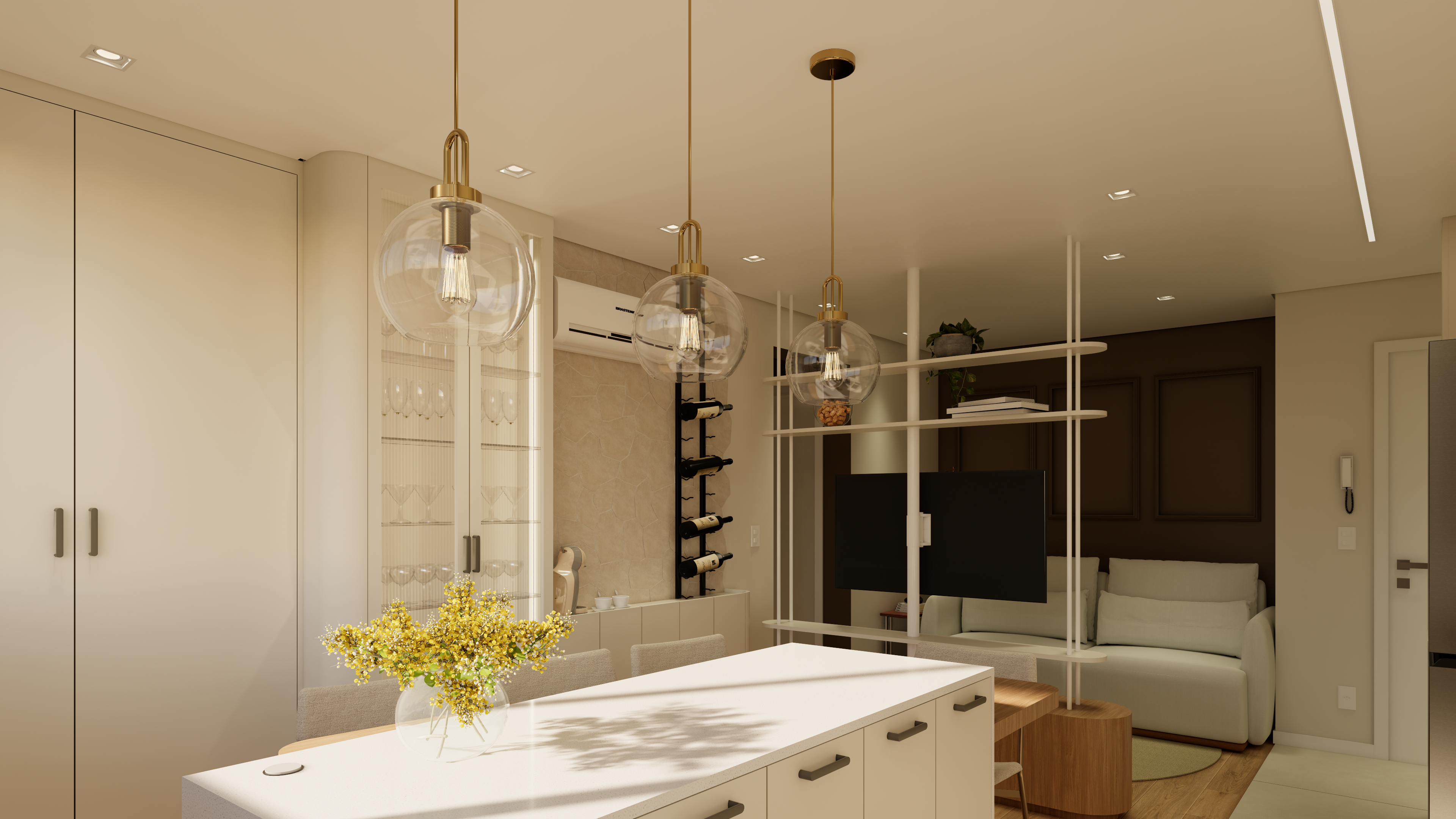 Apartamento Origem · Área social