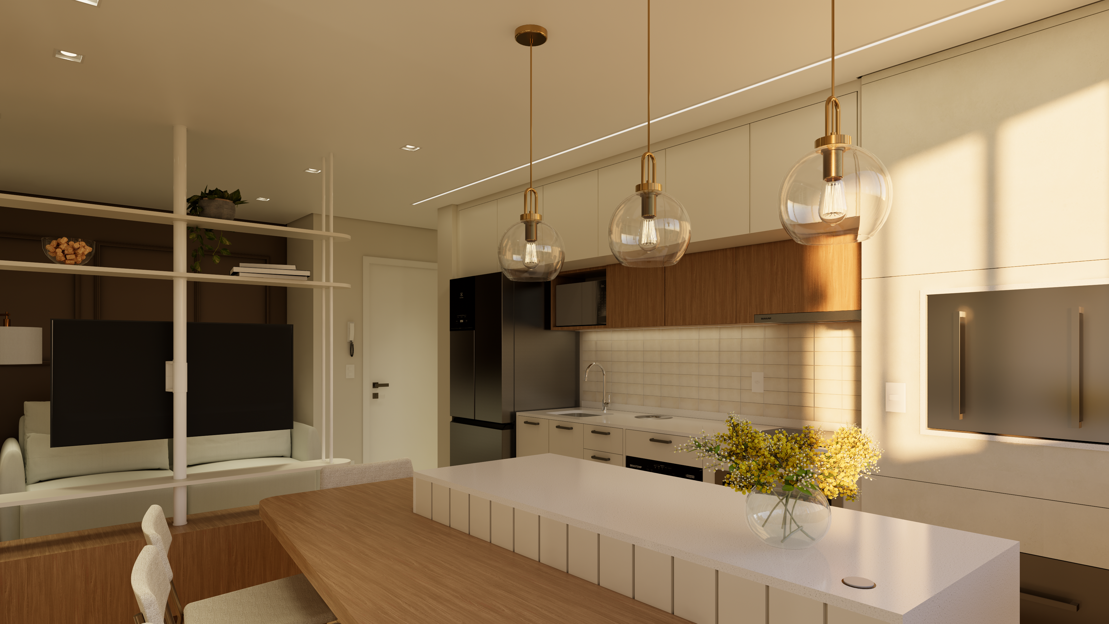 Apartamento Origem · Área social